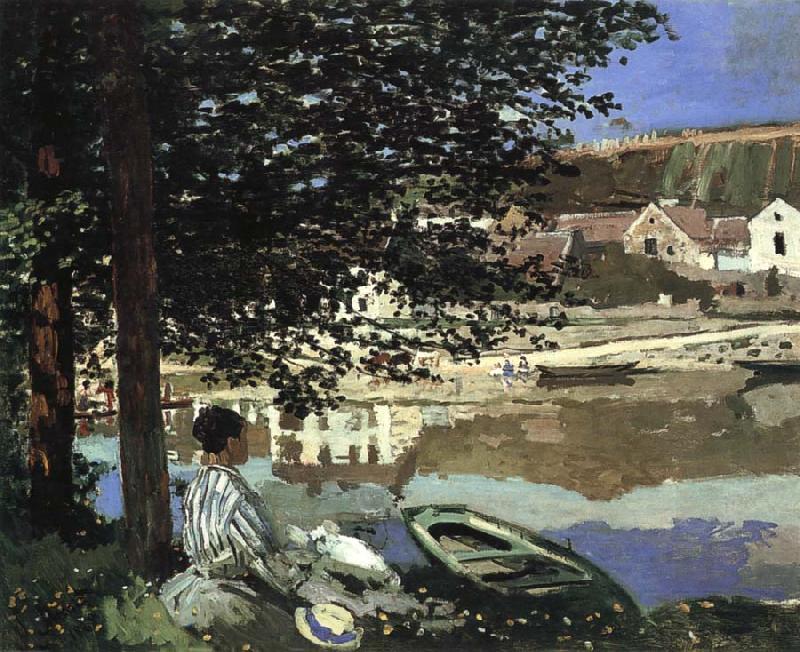 Claude Monet River Scene at Bennecourt oil painting picture